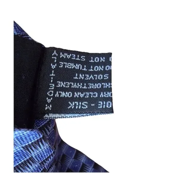 Versace Tie All Logo pattern Men's 100% Silk Blue A001936